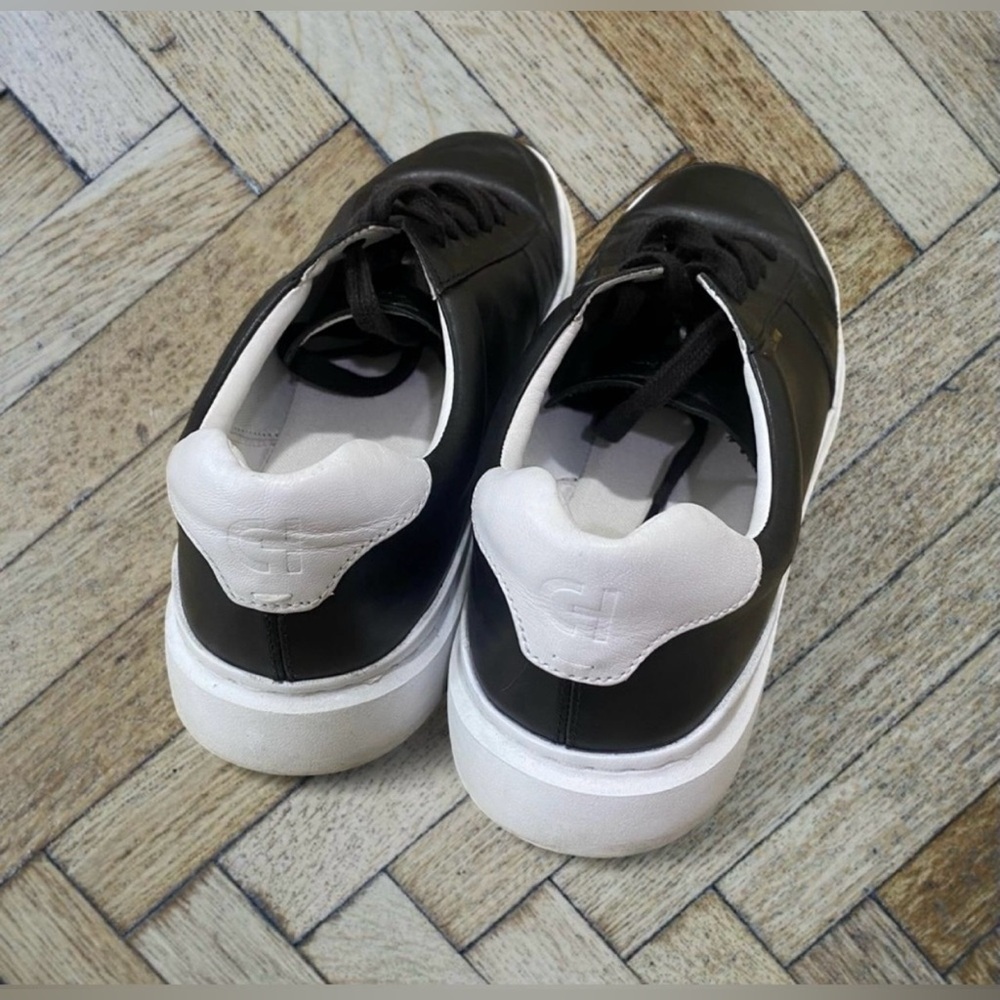 Cole Haan Grandpro Rally Court Sneaker Black Leather Shoes Lace Up - Picture 5 of 7